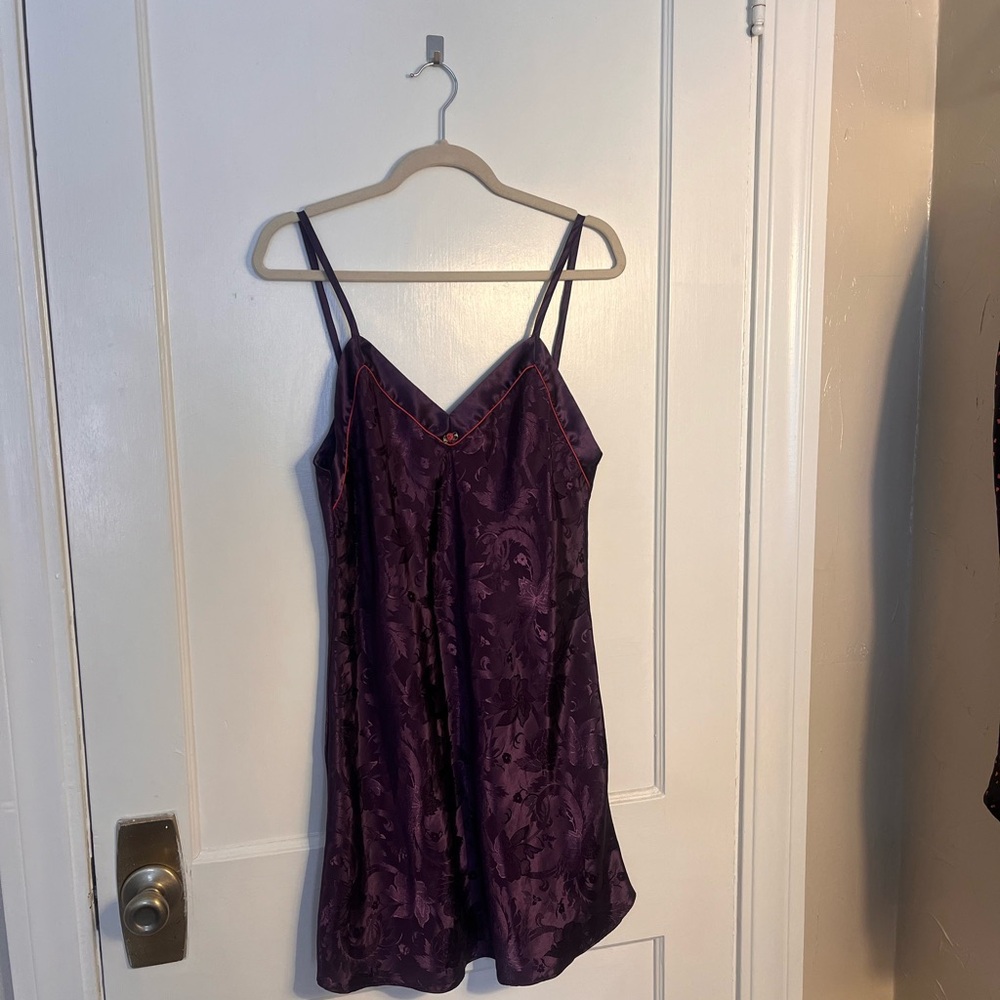Purple Floral Slip Dress